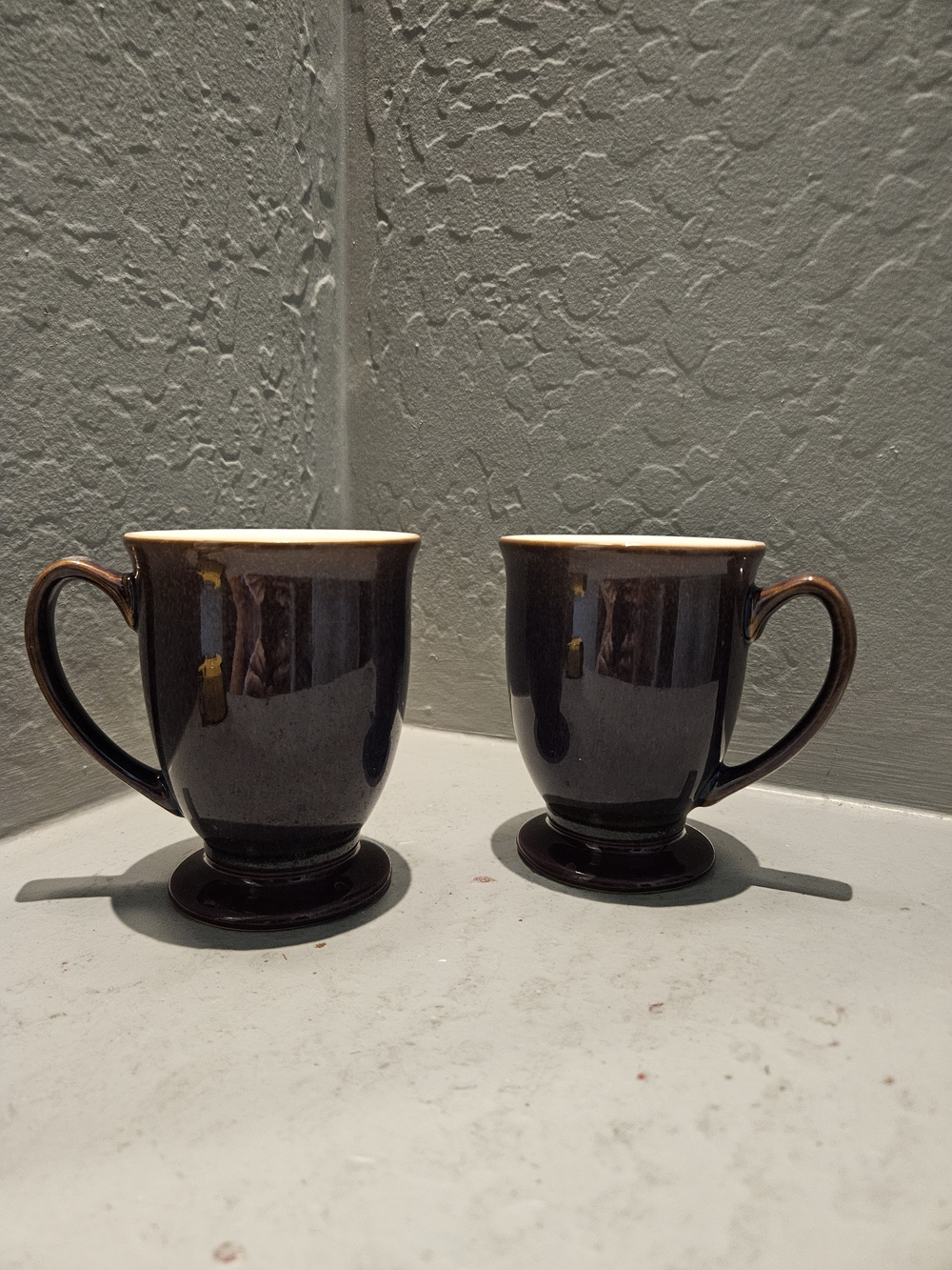 Denby Storm Plum Ceramic Coffee Mugs (Set of 2)